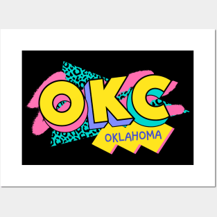 Retro 90s Oklahoma City OKC / Rad Memphis Style / 90s Vibes Posters and Art